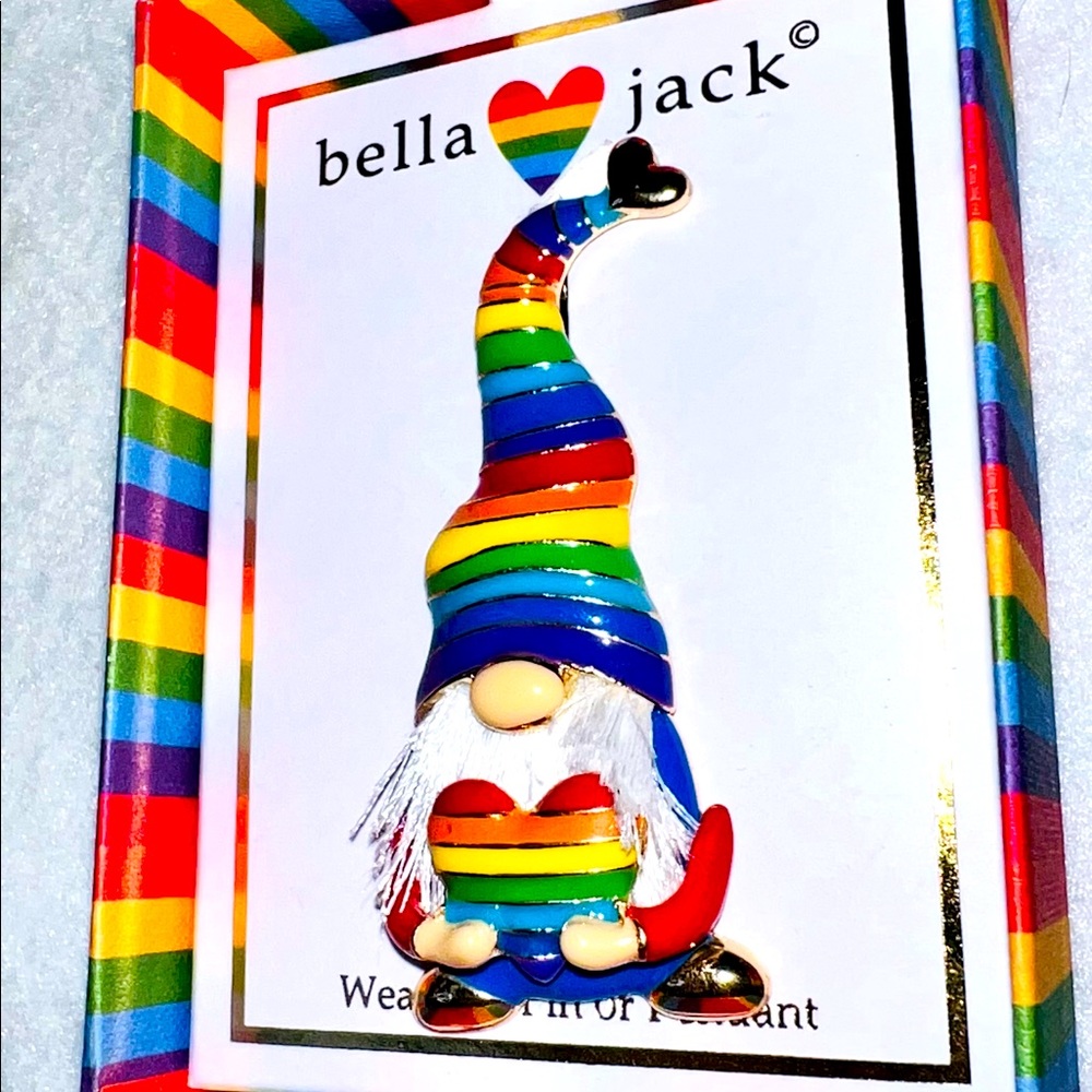 Rainbow 🌈 Gnome 🌈 Love is Love Pendant or Pin